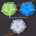 Reusable silicone manteng lids nutupan pikeun mangkok